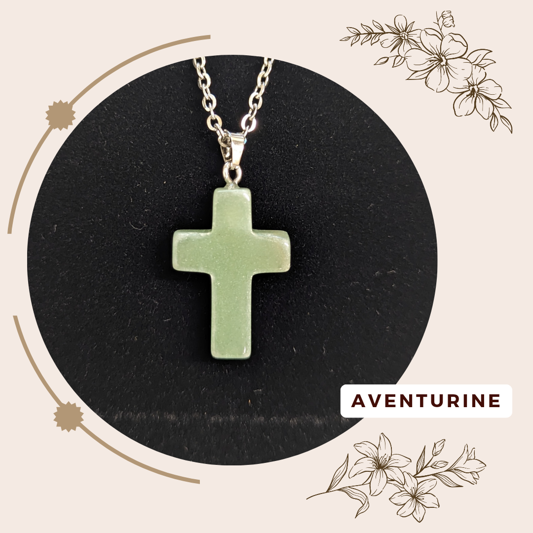 Gemstone Cross Necklace