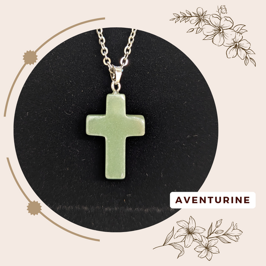Gemstone Cross Necklace