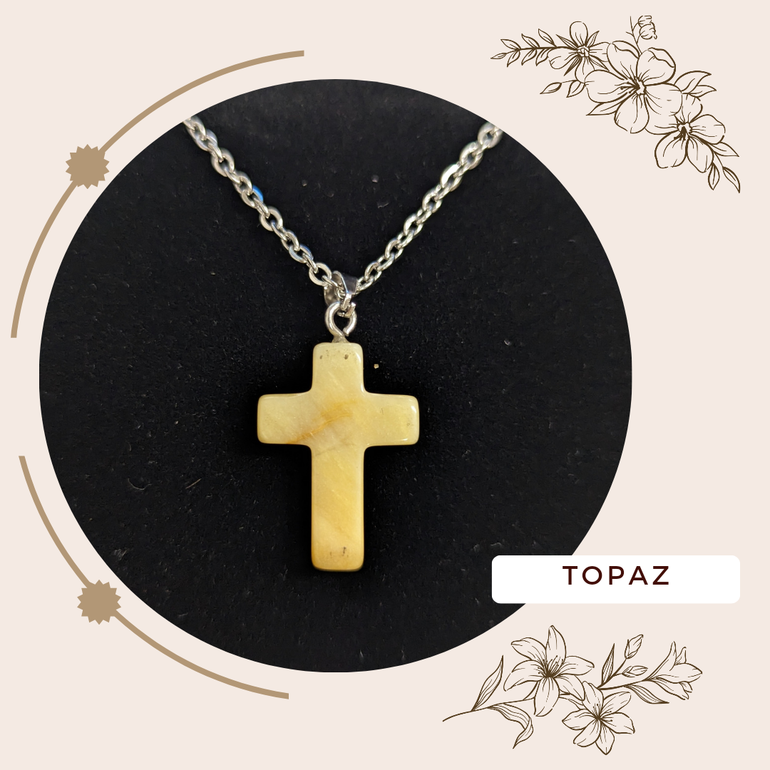 Gemstone Cross Necklace