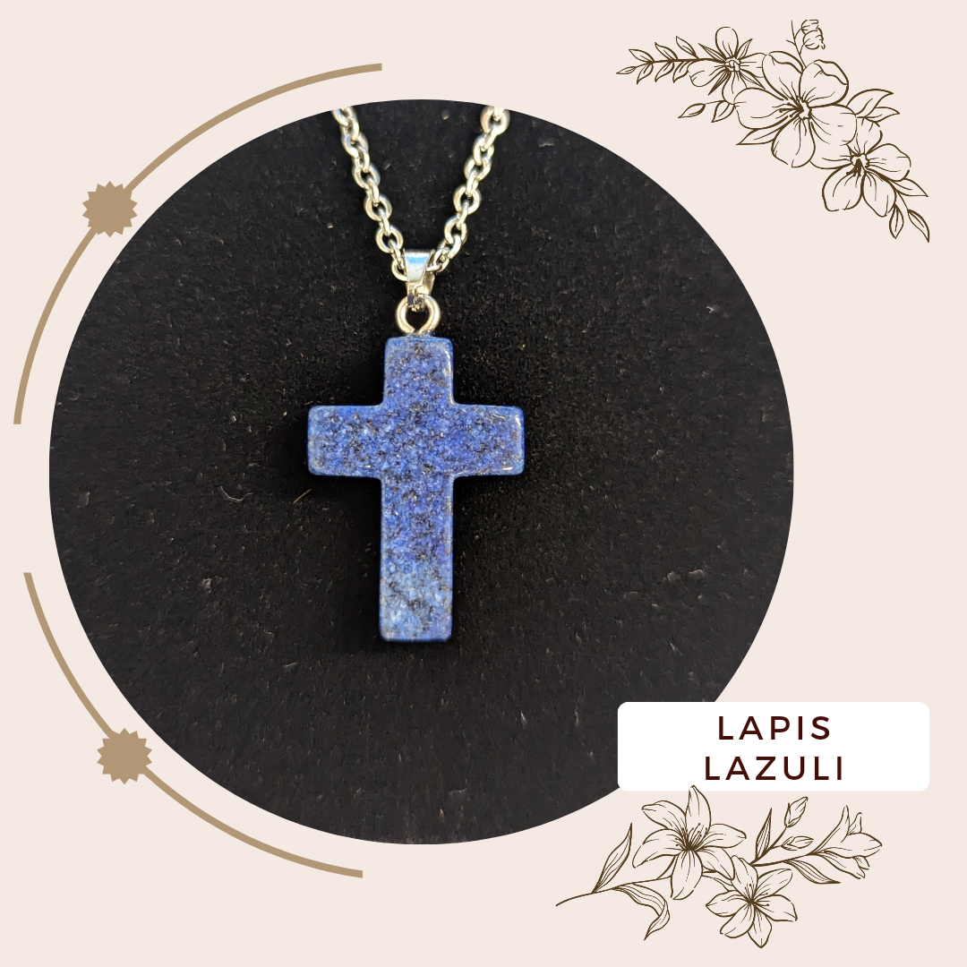 Gemstone Cross Necklace
