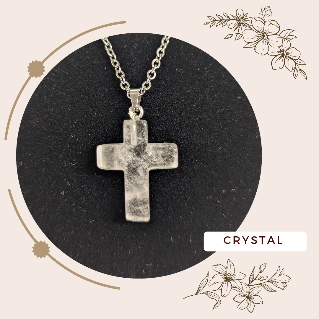 Gemstone Cross Necklace
