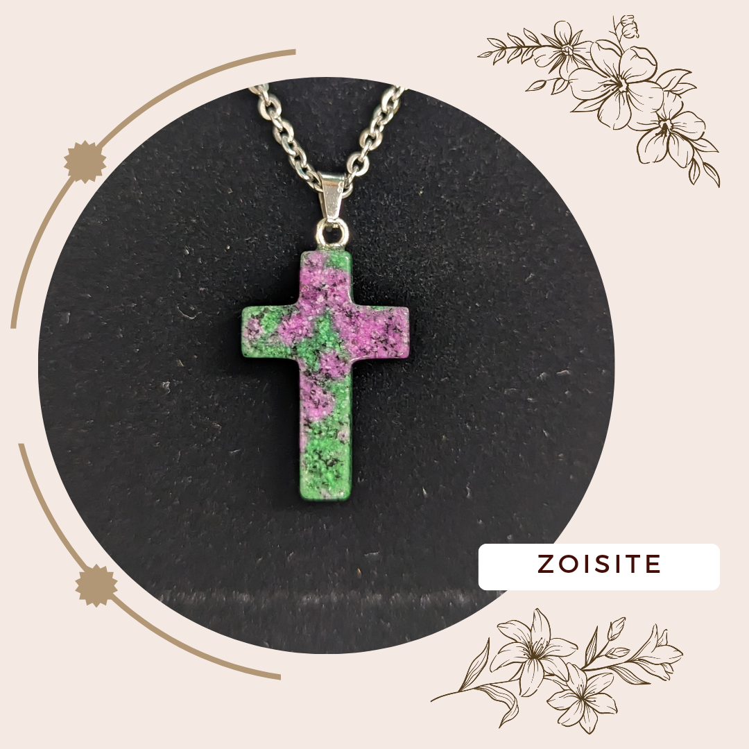 Gemstone Cross Necklace
