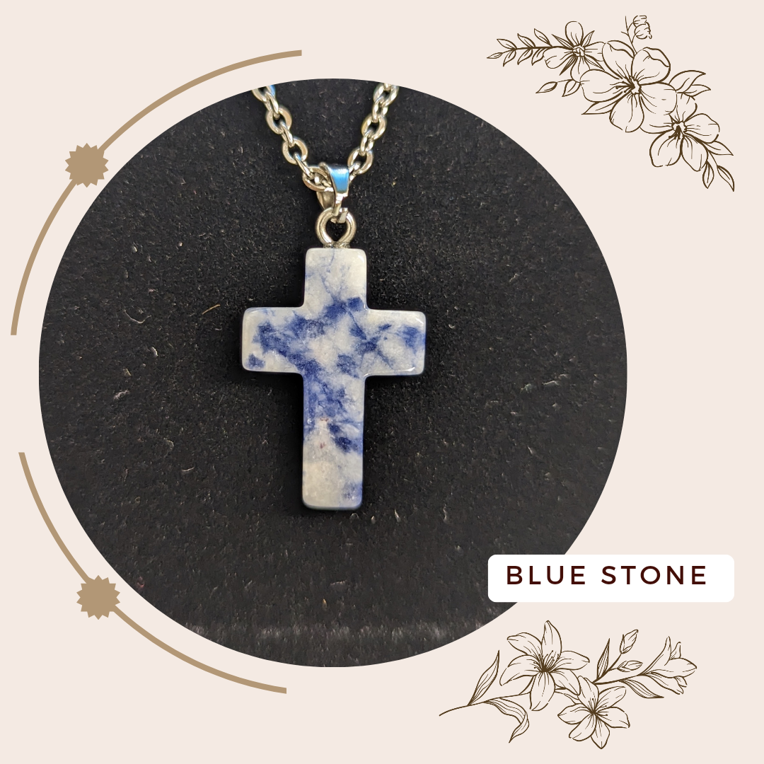 Gemstone Cross Necklace