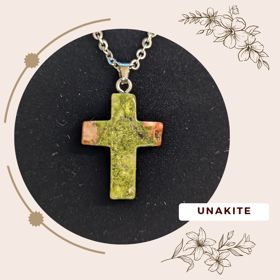 Gemstone Cross Necklace