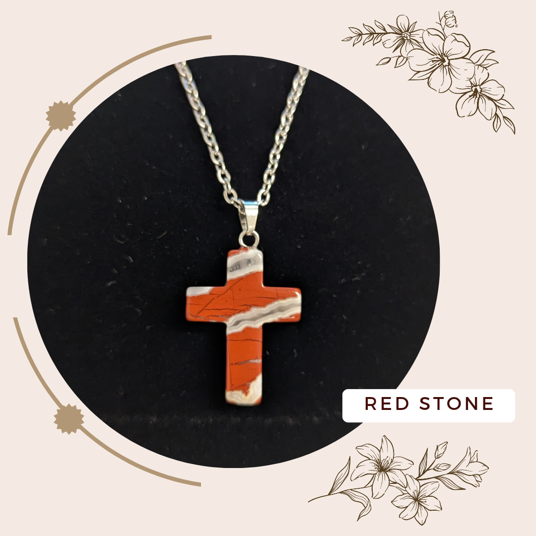Gemstone Cross Necklace
