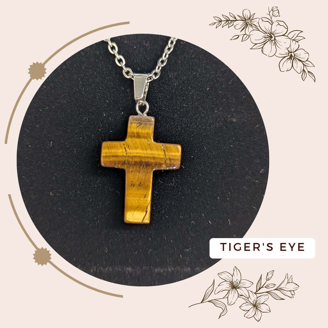 Gemstone Cross Necklace