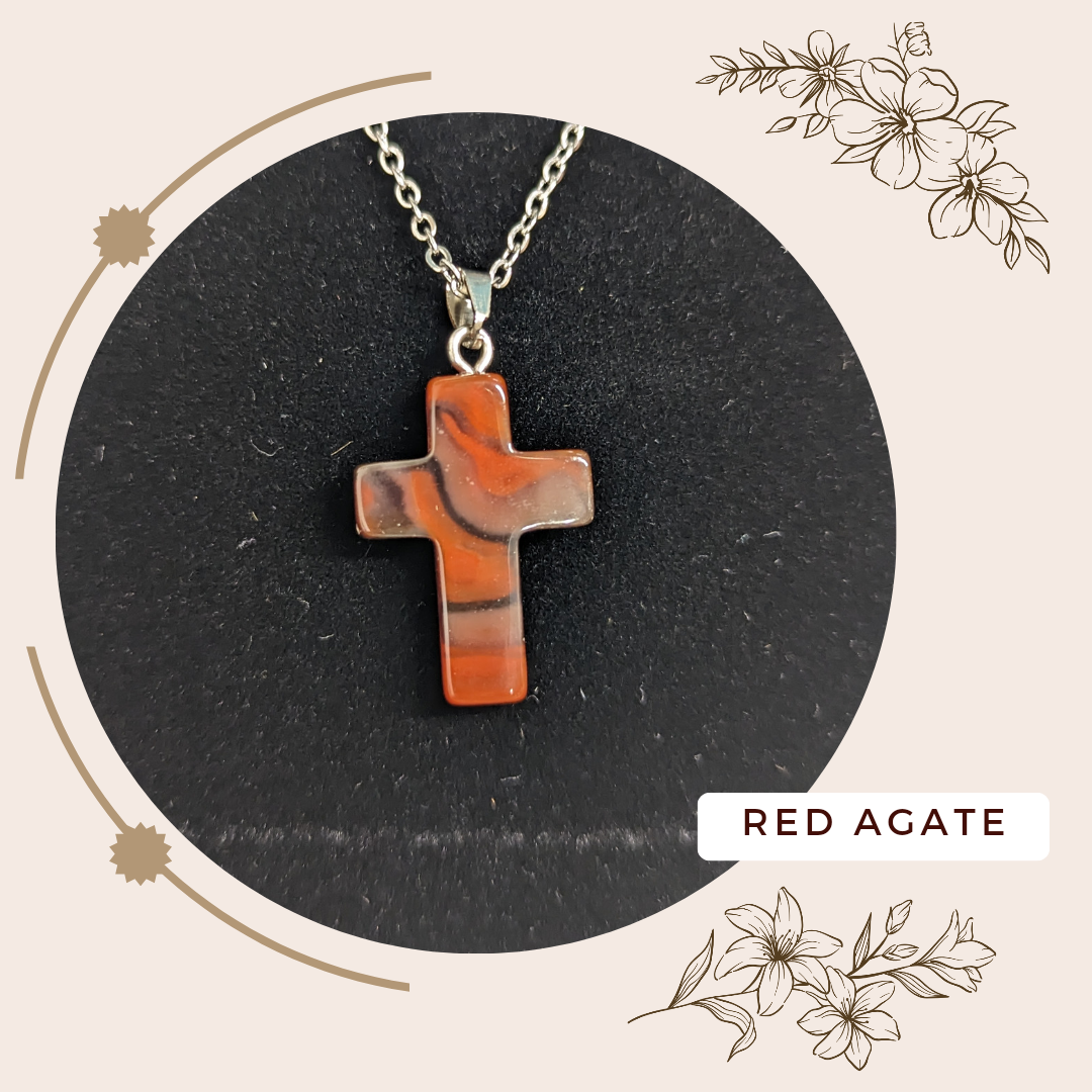 Gemstone Cross Necklace